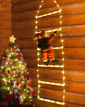 Carica l'immagine nel visualizzatore di Gallery, Geemoo 0.75M Luci Decorazioni 98 LED Scala Babbo Natale, Addobbi 8 modalità, Funzione Timer e Memoria, Luci Natalizie per Finestra Esterno ed Interno Bianco Caldo