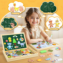 Carica l'immagine nel visualizzatore di Gallery, COOLJOY 120+ Pezzi Puzzle Bambini 3 Anni, Puzzle Magnetico, Giochi Montessori, Giochi Bambini 2 3 4 Anni, Modello di Ani
