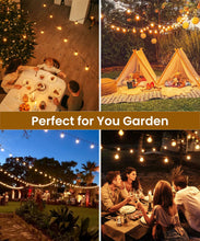 Carica l'immagine nel visualizzatore di Gallery, Rintea Catena Luminosa Esterno, 20M Luci da Esterno Giardino con 30+2 LED 0.6W Catene Lampadine 2700K Bianco Catena LED 