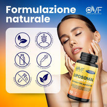 Carica l'immagine nel visualizzatore di Gallery, OVF Vitamina C Liposomiale 1000mg 60 Capsule Vegana Alto Dosaggio Formula con Vitamina C 1000mg + 5mg PQQ per Cps per Ma