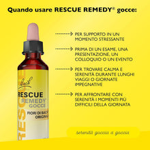 Carica l'immagine nel visualizzatore di Gallery, RESCUE Remedy, Giallo Acceso, 20 Millilitri, per la Salute mentale, con Alcol di Uva, Essenze della Miscela Rescue