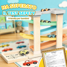 Carica l'immagine nel visualizzatore di Gallery, Toyzey Giochi Bambini 1 Anno, Macchinine per Bambini Pista Macchinine con 4 Mini Auto Giochi Montessori 1 Anno Giochi Le