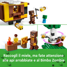 Carica l'immagine nel visualizzatore di Gallery, LEGO 21241 Minecraft Il Cottage dell’Ape, Modellino da Costruire della Fattoria, Giochi per Bambini, Bambine, Ragazzi e Ragazze con Bimbo Zombie e Animali Giocattolo, Idee Regalo