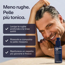 Carica l'immagine nel visualizzatore di Gallery, SERLINOLAB Crema Viso Uomo Antirughe Notte - Retinolo, Acido Ialuronico e Vitamina C - Idratante Viso - Pelle Più Elasti