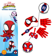 Carica l'immagine nel visualizzatore di Gallery, Rubies Marvel Ufficiale - Kit per bambini, costume SPIDEY &amp; i suoi amici, 4 accessori Spider Man con orologio, maschera,