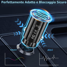 Carica l'immagine nel visualizzatore di Gallery, Adattatore Accendisigari USB, 24W/4.8A Caricatore USB Auto 2 Porte Presa 12-24V Accendisigari Carica Cellulare per iPhon