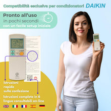 Carica l'immagine nel visualizzatore di Gallery, Wellclima Telecomando Universale per Condizionatori Daikin, Compatibilità Garantita, Design Simile all'Originale, Fino a