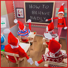 Carica l'immagine nel visualizzatore di Gallery, GLOW - Set di 2 elfi natalizi giocosi con corpo morbido, viso in vinile, impugnatura in velcro, elfi che si comportano male per Natale, famiglia, elfi, elfie, elfi, giocattolo per ragazzi e ragazze
