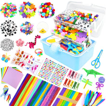 Carica l'immagine nel visualizzatore di Gallery, ZEIZHUBN Kit Lavoretti Creativi per Bambini 3000 Pezzi DIY Art Craft Set Scovolini Colorati per Lavoretti Giochi Creativ