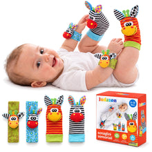 Carica l'immagine nel visualizzatore di Gallery, Sonaglini Sensoriali Montessori, Calzini Sonaglio Mani e Piedi Neonato 0-12 Mesi, Stimola Udito e Coordinazione, Gioco E