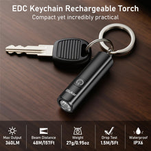 Carica l'immagine nel visualizzatore di Gallery, Blukar Torcia LED Mini Ricaricabile, Torcia EDC Tascabile con Portachiavi