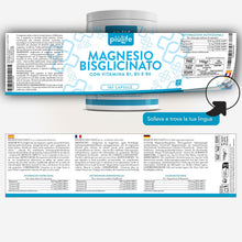 Carica l'immagine nel visualizzatore di Gallery, Magnesio Bisglicinato Puro Con Vitamina B1 B5 B6 PiùLife, 180 Capsule