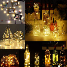 Carica l'immagine nel visualizzatore di Gallery, Solare Luci Stringa per Bottiglia di Vino, ALED LIGHT 10 Pack Bianco Caldo Luci Solari Lights LED Lampade Filo di Rame C