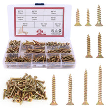 Carica l'immagine nel visualizzatore di Gallery, MXTIMWAN 360 pezzi Kit Assortimento Viti Autofilettanti, Viti per Legno Testa Svasata Croce, Kit di Viti per Legno, Viti