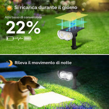 Carica l'immagine nel visualizzatore di Gallery, Linkind StarRay Luci Solari Esterno Giardino con Sensore di Movimento Bianca Fredda, 16 LED Faretti Solari Decorative, 6