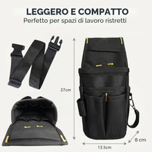 Carica l'immagine nel visualizzatore di Gallery, Cintura Porta Attrezzi,Marsupio Elettricista,Porta Attrezzi da Cintura,Regolabile Marsupio Attrezzi con 14 Tasche per El