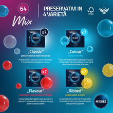 Carica l'immagine nel visualizzatore di Gallery, My.Size Mix Preservativi misura 6, 64 mm, confezione grande, 28 Pezzi