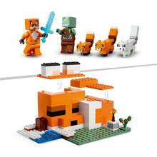 Carica l&#39;immagine nel visualizzatore di Gallery, LEGO Minecraft Il Capanno della Volpe, Mattoncini da Costruzione, Set con Zombie e Animali, Giochi per Bambino e Bambina da 8 Anni, Idee Regalo 21178