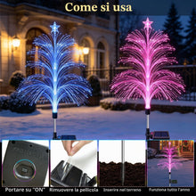 Carica l'immagine nel visualizzatore di Gallery, VEEKAY 2 Luci Albero di Natale Solare,Luci solari per Giardino Esterno