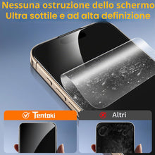 Carica l'immagine nel visualizzatore di Gallery, Tentoki 2 Pezzi Privacy Pellicola per iPhone 16 Pro/iPhone 17 (6.3'), Compatibile con Face ID, Durezza 9H+ Protezione Sc