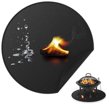 Carica l'immagine nel visualizzatore di Gallery, Tappetino Per Braciere Per Falò Singolo, Coperta Rotonda Sotto la griglia per griglia esterna, tappetino ignifugo, a pro