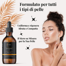Carica l'immagine nel visualizzatore di Gallery, Siero Vitamina C Viso 100ml, Acido Ialuronico, Niacinamide e Vitamina E