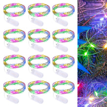 Carica l'immagine nel visualizzatore di Gallery, LED Stringa di luci a Batteria: 12 Pezzi 3M 30 LED Mini Stringa di luci a Batteria, filamento di Rame Stringa di luci Mi