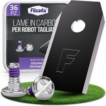 Carica l'immagine nel visualizzatore di Gallery, Filzada® 36x Lame Robot Tagliaerba Carbonio - Adatte per Segway Navimow