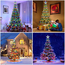Carica l'immagine nel visualizzatore di Gallery, Luci Albero di Natale a Cascata con 410 LED e Stella Topper, Multicolore