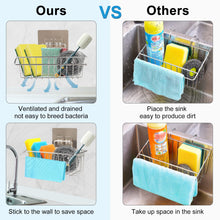 Carica l'immagine nel visualizzatore di Gallery, Gelanty Organizer per Lavello Cucina, Porta Spugna per Lavandino In Acciaio Inox, Autoadesivo, Non Necessita di Foratura Antiruggine (Standard)
