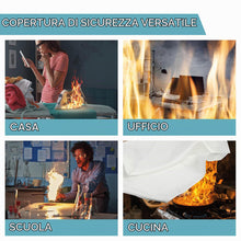 Carica l'immagine nel visualizzatore di Gallery, HEFTMAN Coperta Antincendio - Grande, Ignifuga in Fibra di Vetro con Manici in Cotone in Custodia Rossa - Antifiamma per