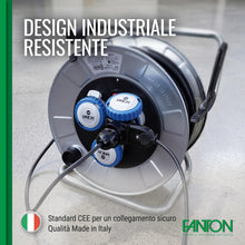 Carica l'immagine nel visualizzatore di Gallery, FANTON 78090-E Adattatore industriale, spina 2P+T 16A 200-250V 6h IP44, 2 prese bipasso italiane 2P+T 16A, 1 presa bipas