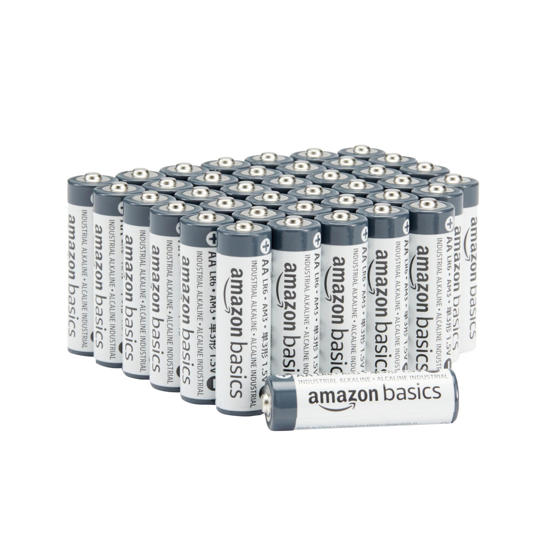 Amazon Basics Batterie industriali alcaline AA, confezione da 40
