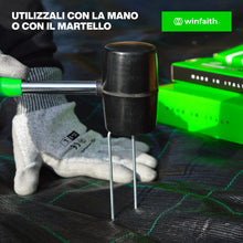 Carica l'immagine nel visualizzatore di Gallery, Picchetti di fissaggio Pezzi 100 Made in Italy in Acciaio 10204 3.1 Zincato a Caldo – Inox Giardino Erba Artificiale App
