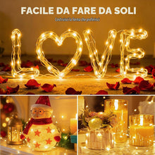 Carica l'immagine nel visualizzatore di Gallery, litogo 6 Pezzi Stringa Luci LED a Batteria con 3 Modalità, 2M 20 LED Lucine Decorative a Batteria, Filo di Rame Mini Led