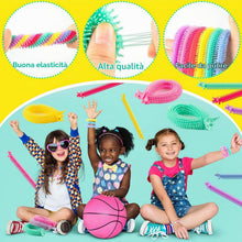 Carica l'immagine nel visualizzatore di Gallery, LATERN 40 Pezzi Fidget Elastici, 20CM Giocattoli Sensoriali a Forma di Dinosauro Noodles Calmanti Stretchy Strings per B