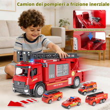 Carica l'immagine nel visualizzatore di Gallery, Doloowee Giocattolo Camion dei Pompieri per Bambini 3, 4, 5 anni