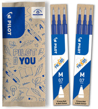 Carica l'immagine nel visualizzatore di Gallery, Pilot FriXion, 2 set da 3 Ricariche per penna cancellabile Frixion Ball e Frixion Ball Clicker, Colore Blu, Punta Media