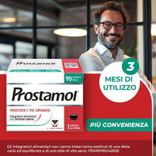 Carica l'immagine nel visualizzatore di Gallery, Prostamol, Integratore Prostata e Vie Urinarie, con Serenoa repens, 90 caps