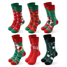 Carica l'immagine nel visualizzatore di Gallery, Moonlight Manor 6 Coppie Calze di Natale per Donne, Maglia Crew Vacanze Caldo Soft Inverno Regalo Babbo Natale Novità EU Size 37-46