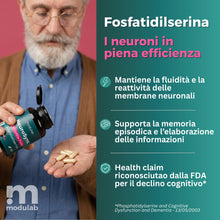 Carica l'immagine nel visualizzatore di Gallery, Citicolina Pura 500mg + Fosfatidilserina, 120 Capsule, Colina Integratore (CDP-Colina), Sostituto Synapsine 1000 e Alpha