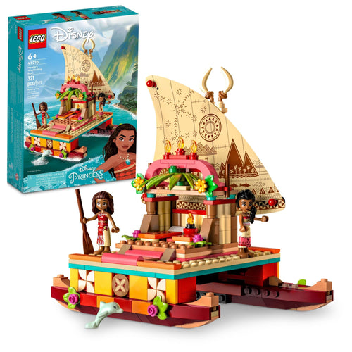 LEGO Disney Princess La Barca a Vela di Vaiana con Mini Bambolina di Sina e Delfino, Giocattolo Creativo da Costruire, Giochi per Bambine e Bambini da 6 Anni, Idea Regalo di Compleanno 43210