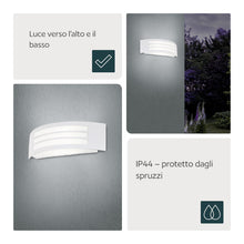 Carica l'immagine nel visualizzatore di Gallery, EGLO Leiros - Lampada da parete per esterni, design rettangolare