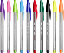 Carica l'immagine nel visualizzatore di Gallery, BIC Megatubo, Set Penne a Sfera Colorate Cristal Original (Punta 1mm), Cristal Fun e Fluo (Punta 1.6mm), Cancelleria Scuola e Casa, Idea Regalo, 20 Unità
