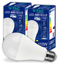 Carica l'immagine nel visualizzatore di Gallery, V-TAC 2x Lampadine LED A65 da 17W - [ SUPER LUMINOSE - CREE LED ] - 1710 Lumen - Attacco E27 - Lampadine Nuova Generazio