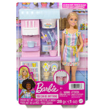 Carica l&#39;immagine nel visualizzatore di Gallery, Barbie - Playset Gelateria con Bambola con Macchina per Gelato, Accessori, 2 Tipi di Pasta Modellabile, Giocattolo e Regalo per Bambini 4+ Anni, HCN46
