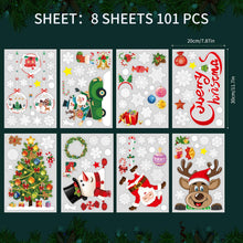 Carica l'immagine nel visualizzatore di Gallery, Bblike Adesivi per finestre di Natale 8 fogli window sticker decor fiocchi di neve fiocchi di neve immagini per porte, vetrine, frontali in vetro, decorazione natalizia riutilizzabile