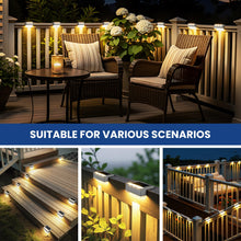 Carica l'immagine nel visualizzatore di Gallery, Solpex Lampade solari per esterni, 4 pezzi, luce bianca calda, luci solari impermeabili, illuminazione a LED per scale e