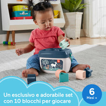 Carica l'immagine nel visualizzatore di Gallery, Fisher-Price - Blocchi Assortiti Cerbiatto blu, Set di 10 Blocchi da Impilare e Identificare per Neonati dai 6 Mesi in su, Giocattolo per Bambini 6+ Mesi, HJP20 [Esclusivo Amazon]