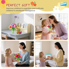 Carica l'immagine nel visualizzatore di Gallery, LELESUN Kit fai da te con bouquet di fiori di stoffa, giocattolo da stampa floreale, set fai da te per bambini, arte e a